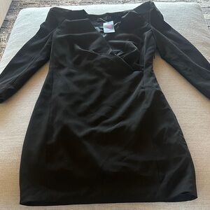 MDRE MIU MIU MElegant Black Long Sleeve Dress